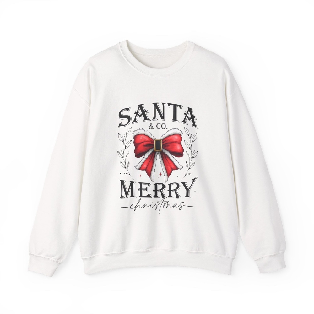 Santa & Co Christmas Crewneck Sweatshirt | Cozy Holiday Winter Sweater